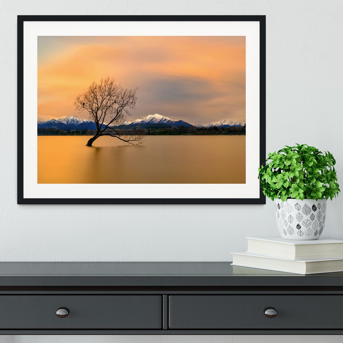 Morning Glow Of The Lake Wanaka Framed Print - Canvas Art Rocks - 1