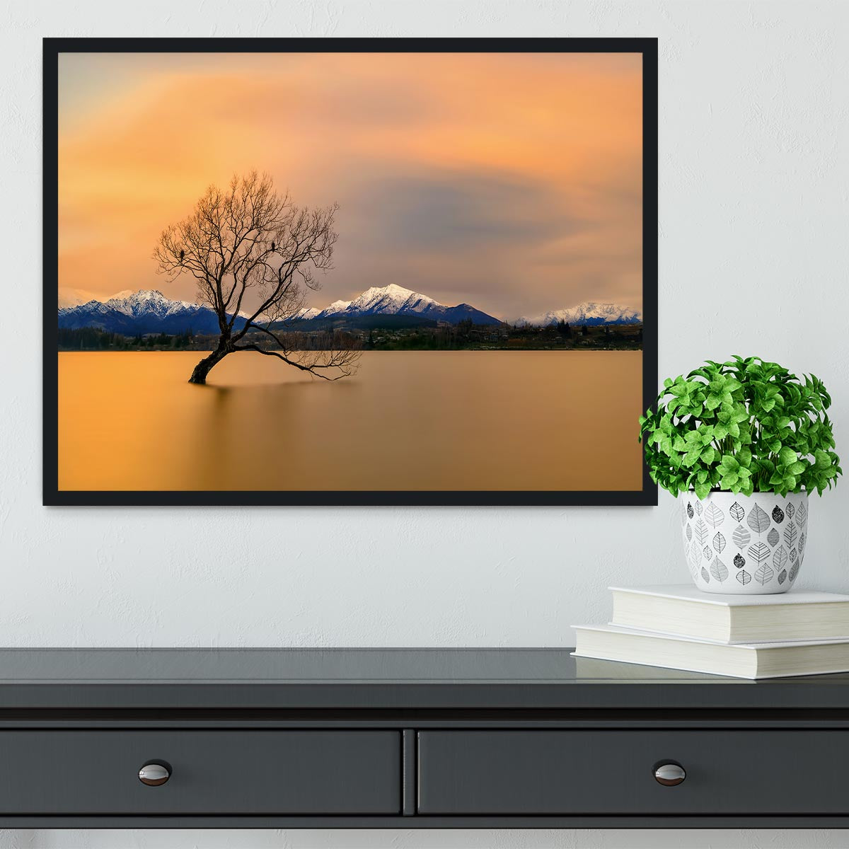 Morning Glow Of The Lake Wanaka Framed Print - Canvas Art Rocks - 2