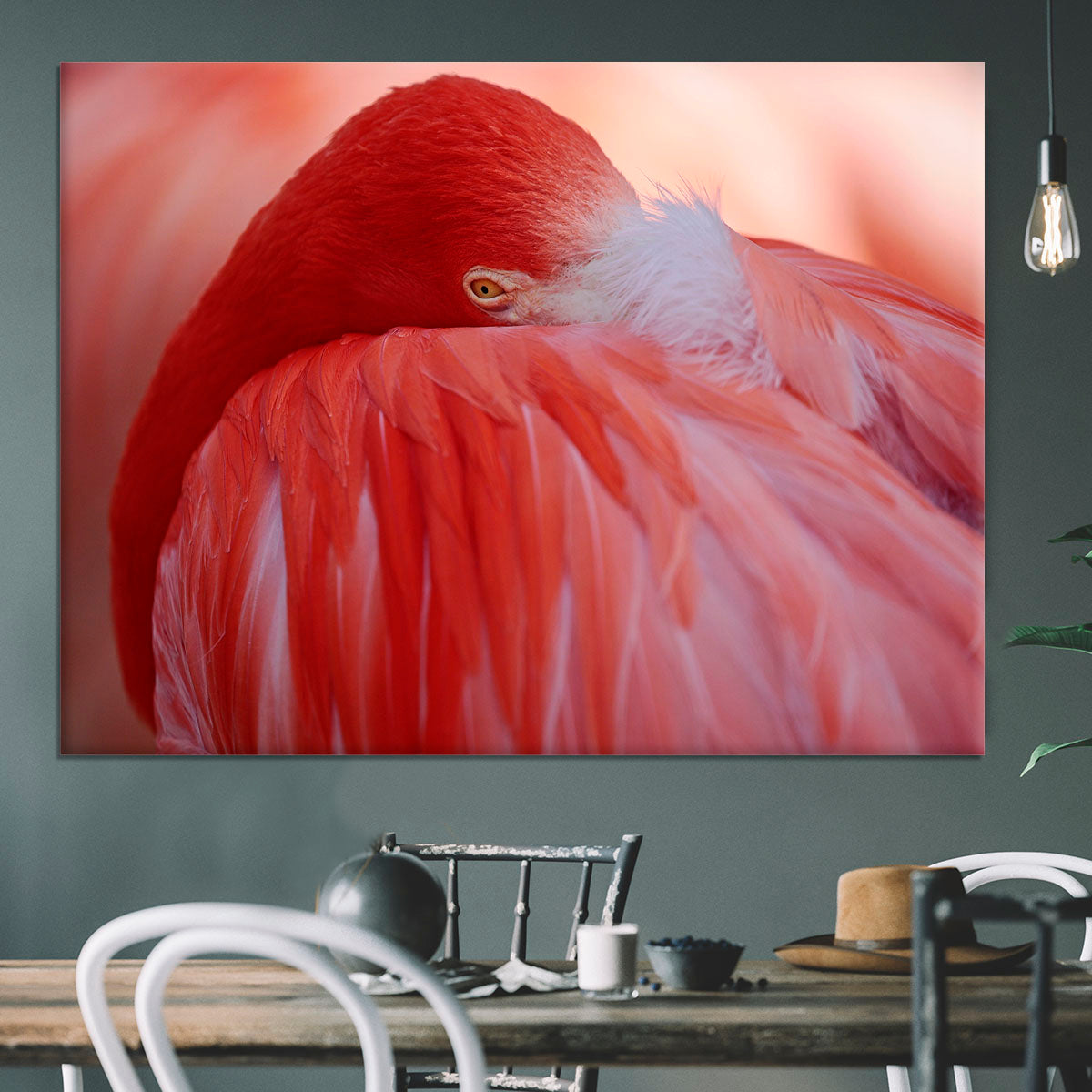 Red Flamingo Canvas Print or Poster - Canvas Art Rocks - 3