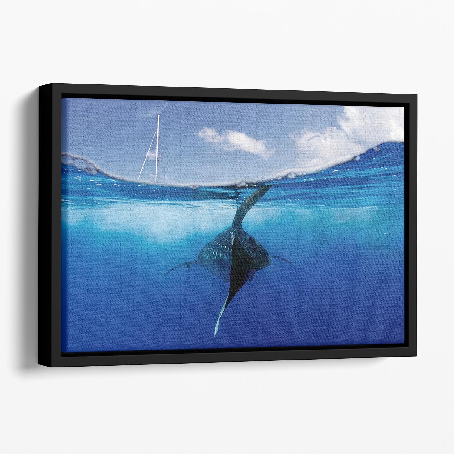 Collision Course Floating Framed Canvas - Canvas Art Rocks - 1