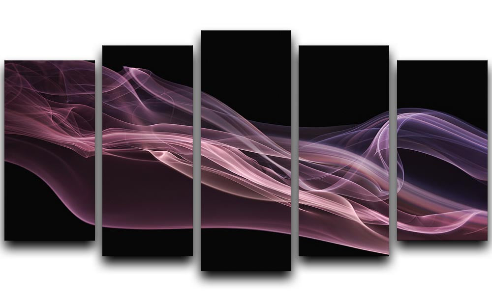 Floating Purple In Pink 5 Split Panel Canvas - Canvas Art Rocks - 1