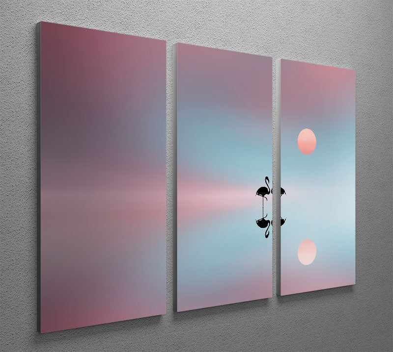 Flamingo 3 Split Panel Canvas Print - 1x - 2