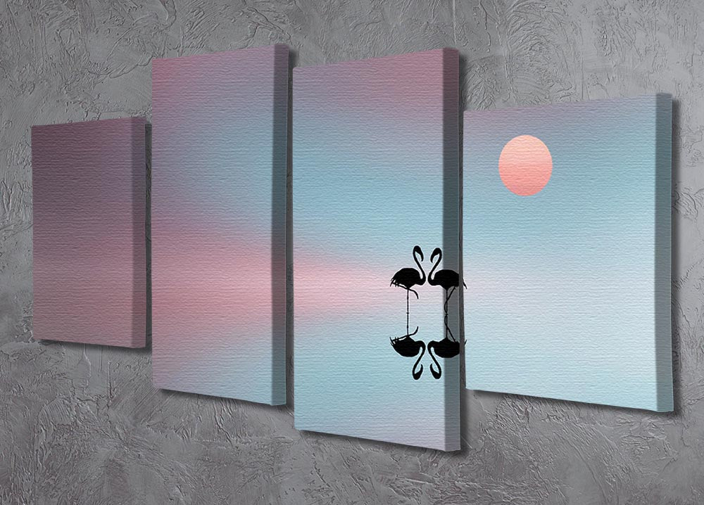 Flamingo 4 Split Panel Canvas - 1x - 2