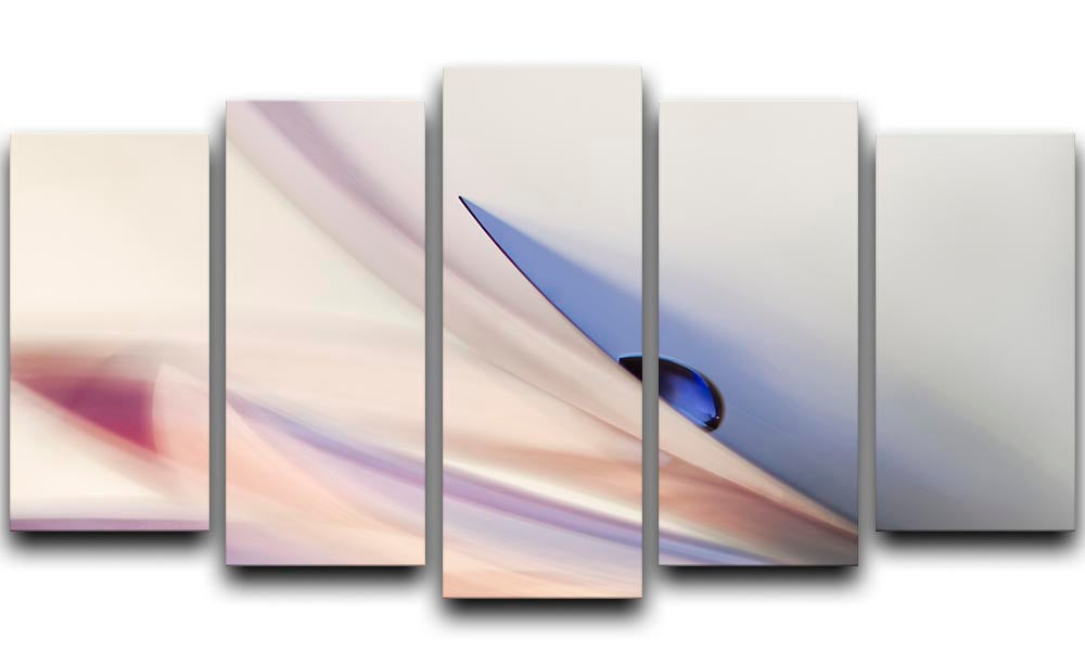 The Blue Drop 5 Split Panel Canvas - Canvas Art Rocks - 1