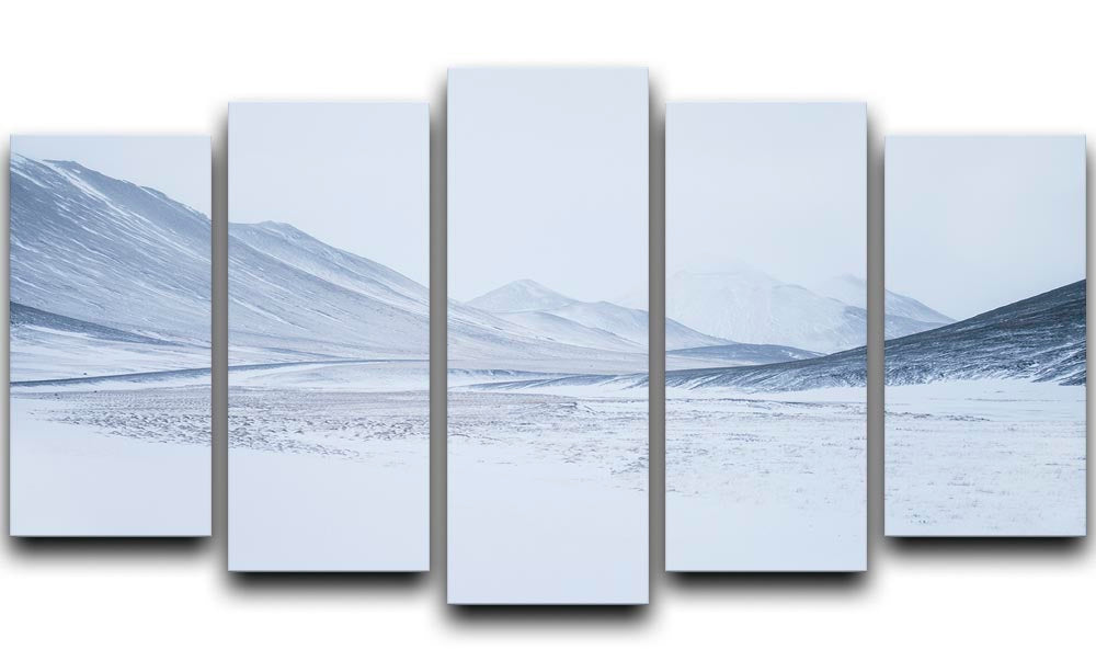 1 Sketched By The Wind Drawn Mountains 5 Split Panel Canvas - Canvas Art Rocks - 1