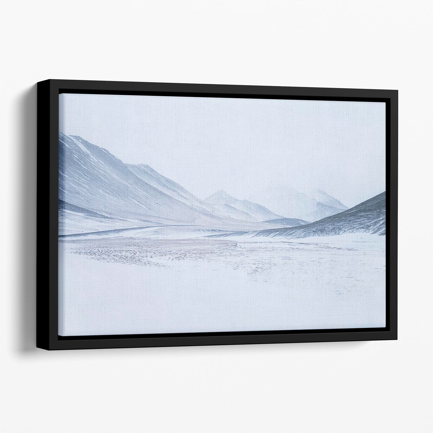 1 Sketched By The Wind Drawn Mountains Floating Framed Canvas - Canvas Art Rocks - 1