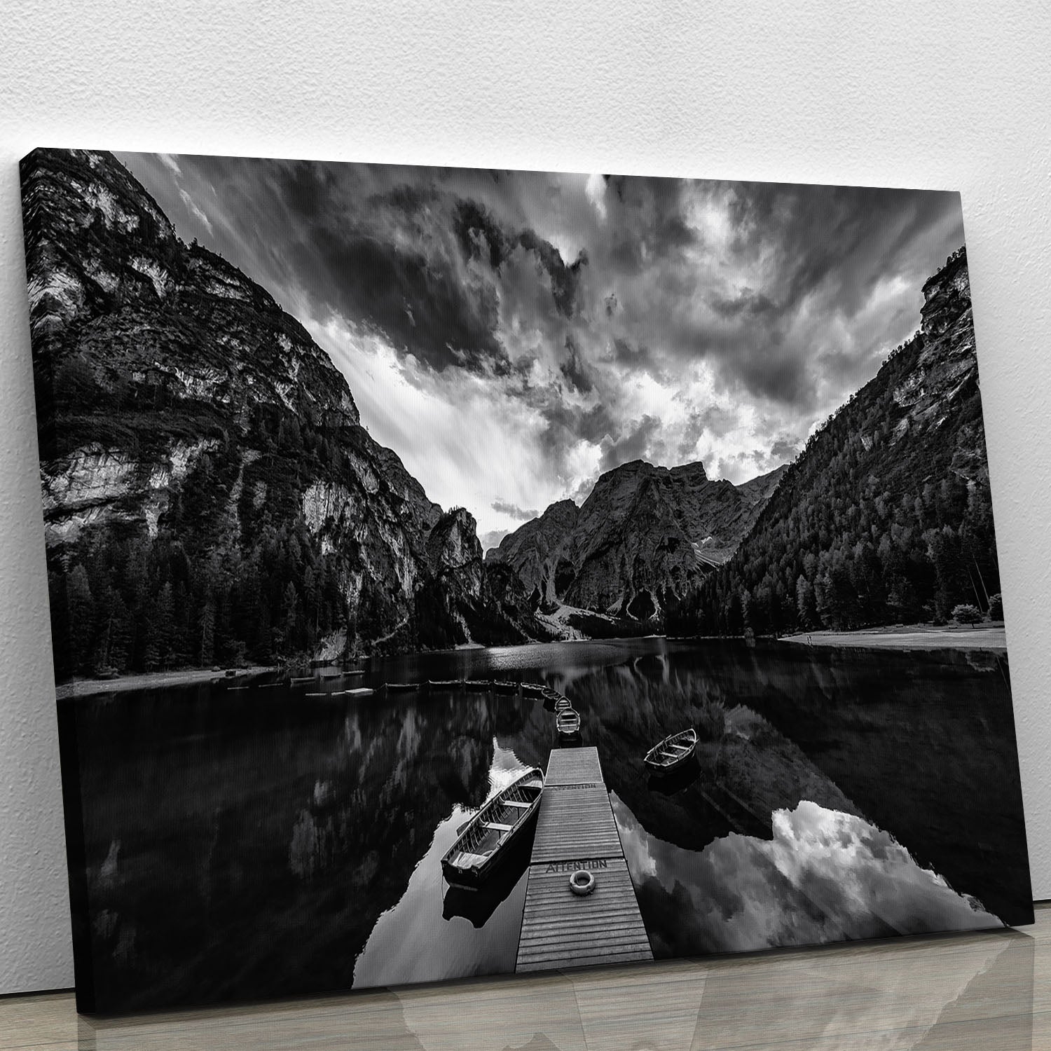 Braies' Shades Of Grey Canvas Print or Poster - Canvas Art Rocks - 1
