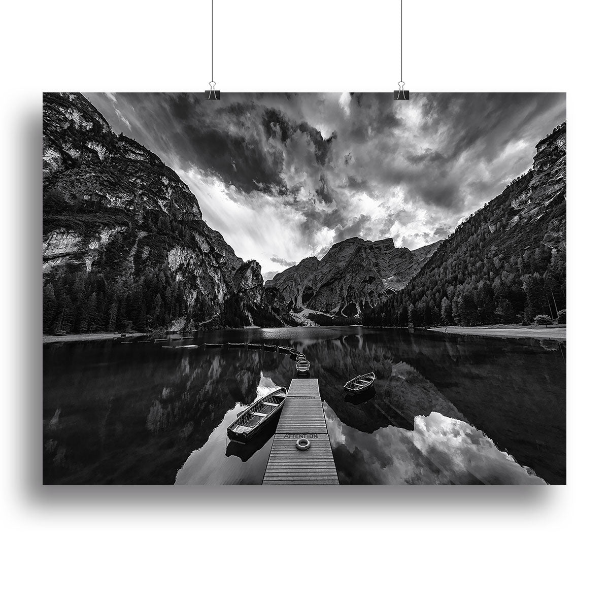 Braies' Shades Of Grey Canvas Print or Poster - Canvas Art Rocks - 2