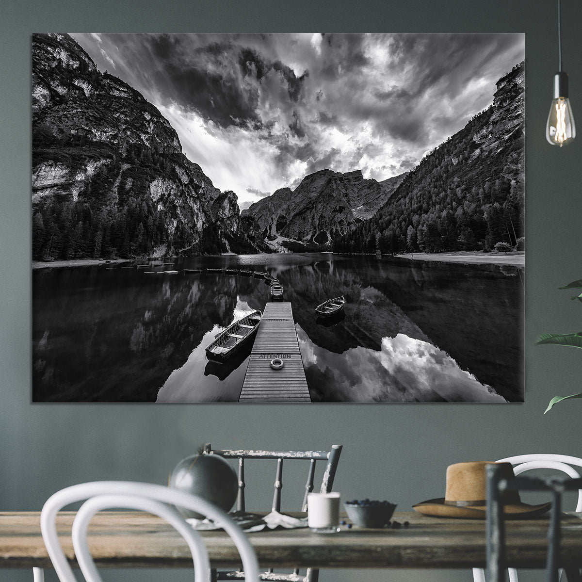 Braies' Shades Of Grey Canvas Print or Poster - Canvas Art Rocks - 3