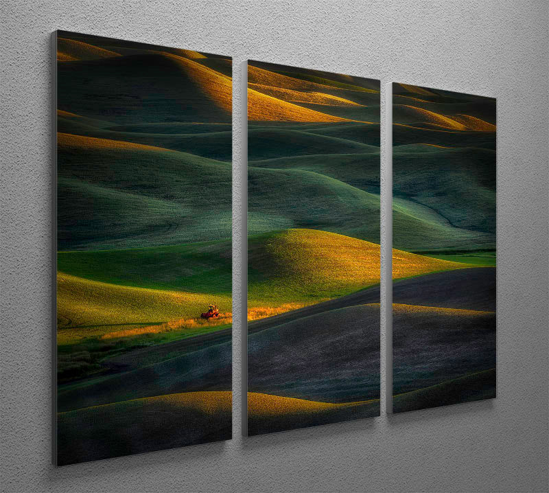 Tractor 3 Split Panel Canvas Print - Canvas Art Rocks - 2