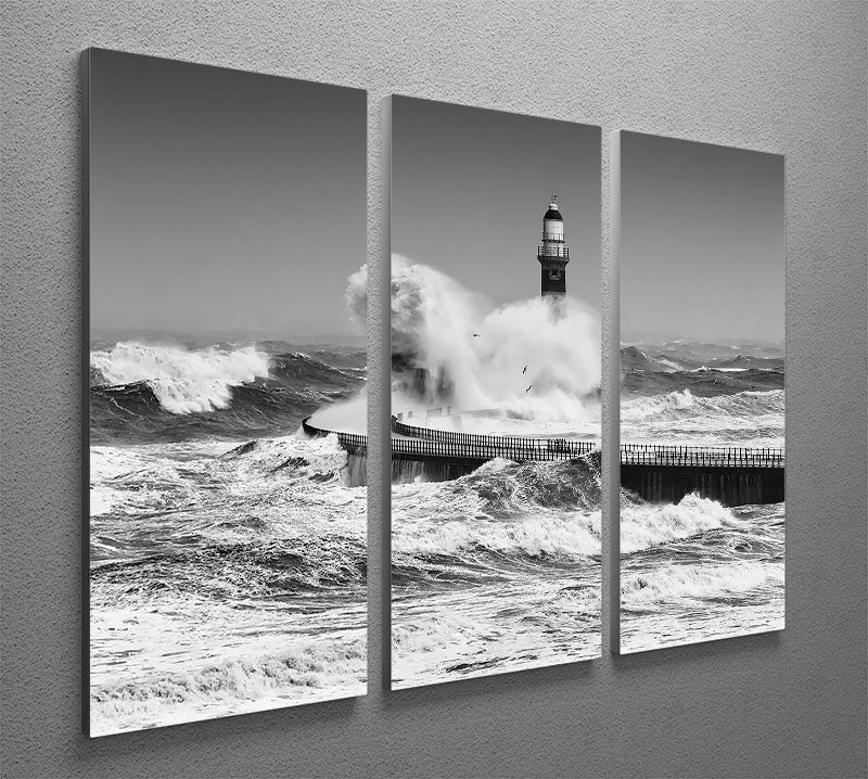Power Of The Sea 3 Split Panel Canvas Print - Canvas Art Rocks - 2