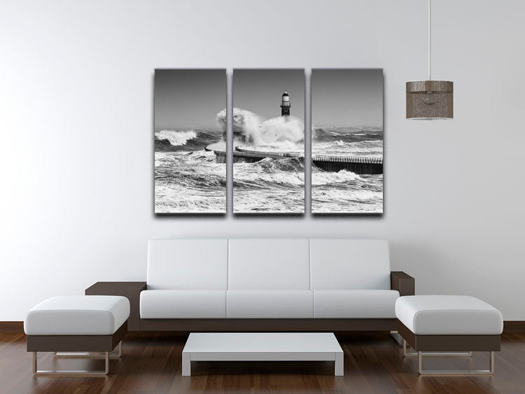 Power Of The Sea 3 Split Panel Canvas Print - Canvas Art Rocks - 3