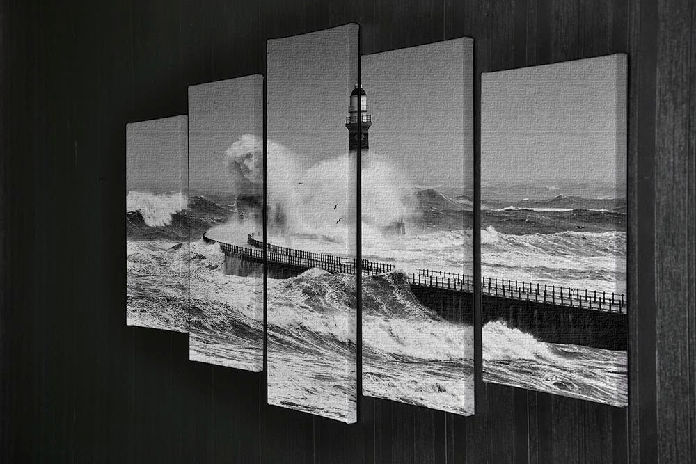 Power Of The Sea 5 Split Panel Canvas - Canvas Art Rocks - 2