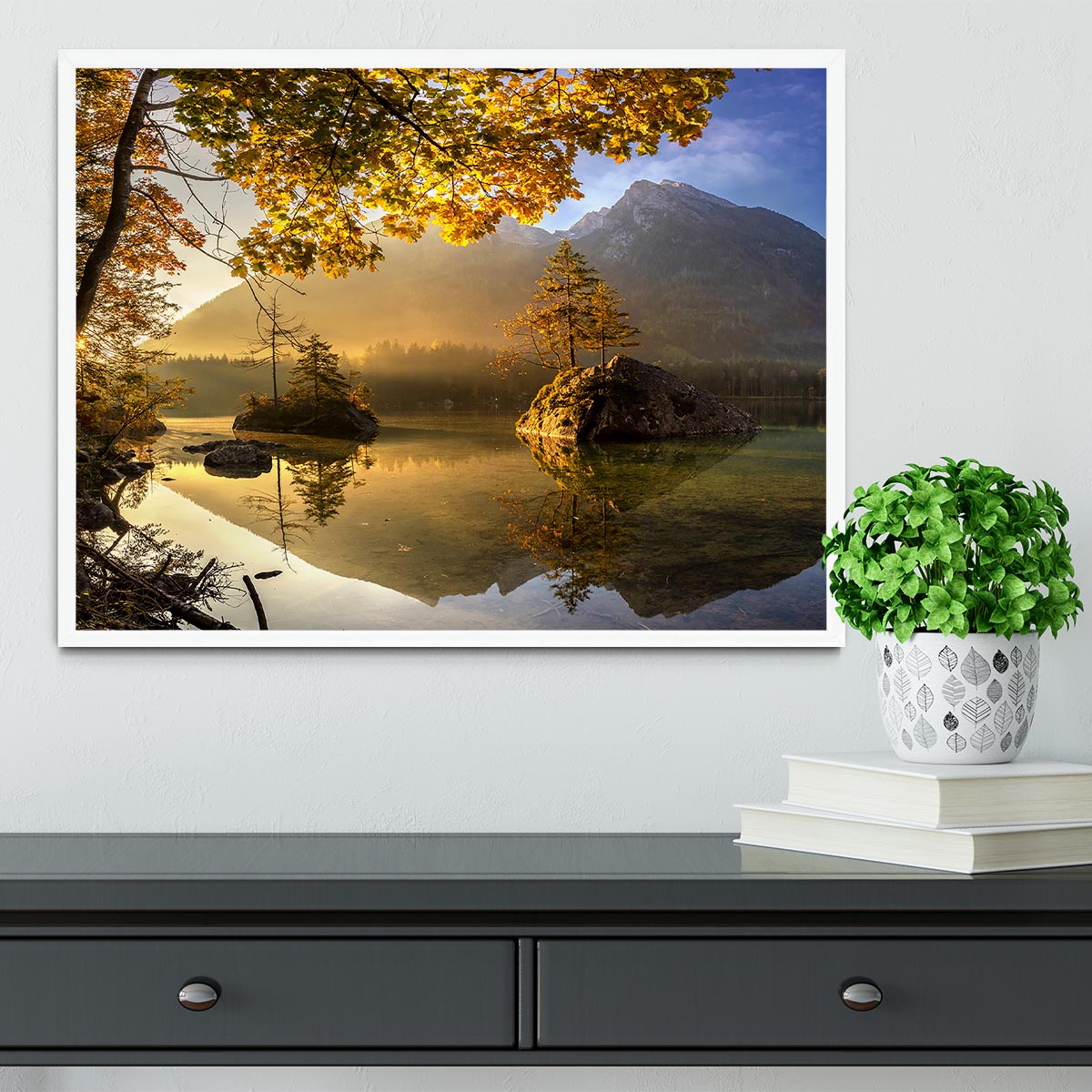 Lake Hintersee Framed Print - Canvas Art Rocks -6