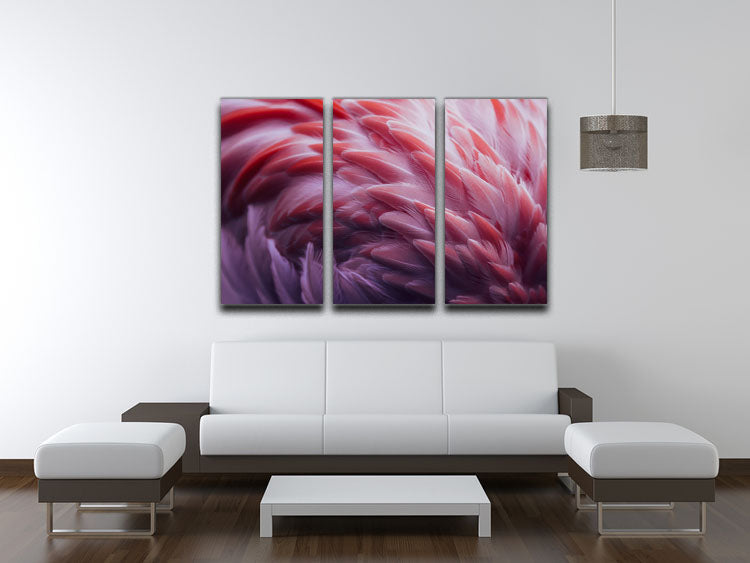 Flamingo 3 Split Panel Canvas Print - 1x - 3