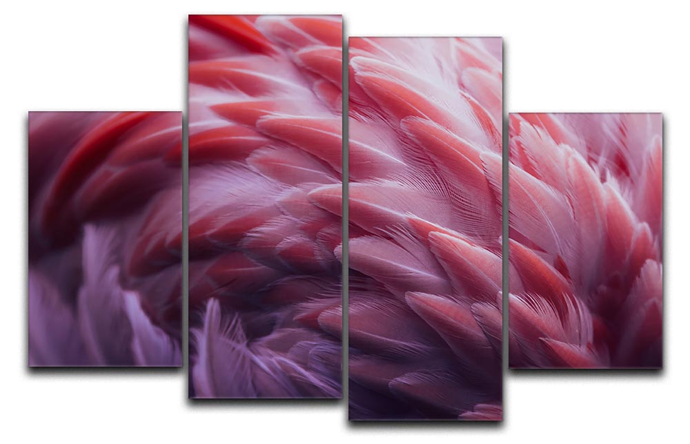 Flamingo 4 Split Panel Canvas - 1x - 1