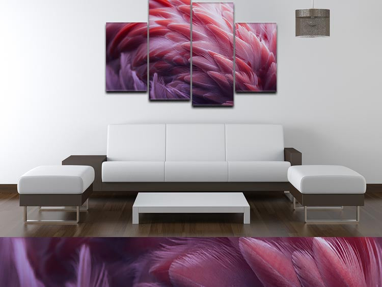 Flamingo 4 Split Panel Canvas - 1x - 3