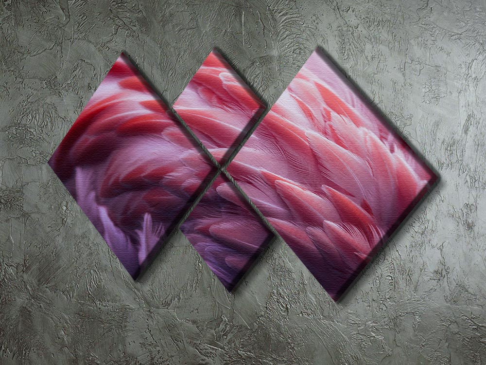Flamingo 4 Square Multi Panel Canvas - 1x - 2