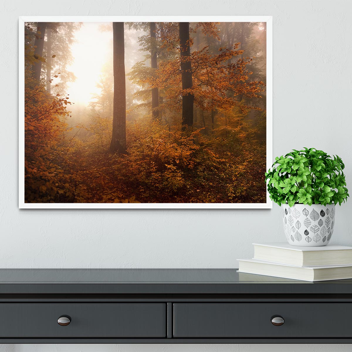 Autumn Trees Framed Print - Canvas Art Rocks -6