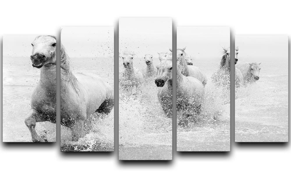 Slashing Horses 5 Split Panel Canvas - Canvas Art Rocks - 1