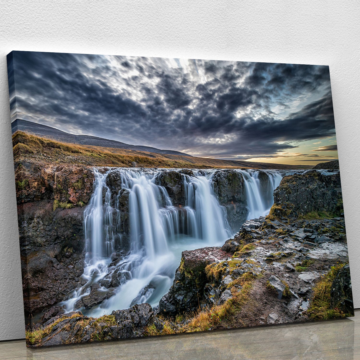 Unknown Falls In Iceland Canvas Print or Poster - Canvas Art Rocks - 1