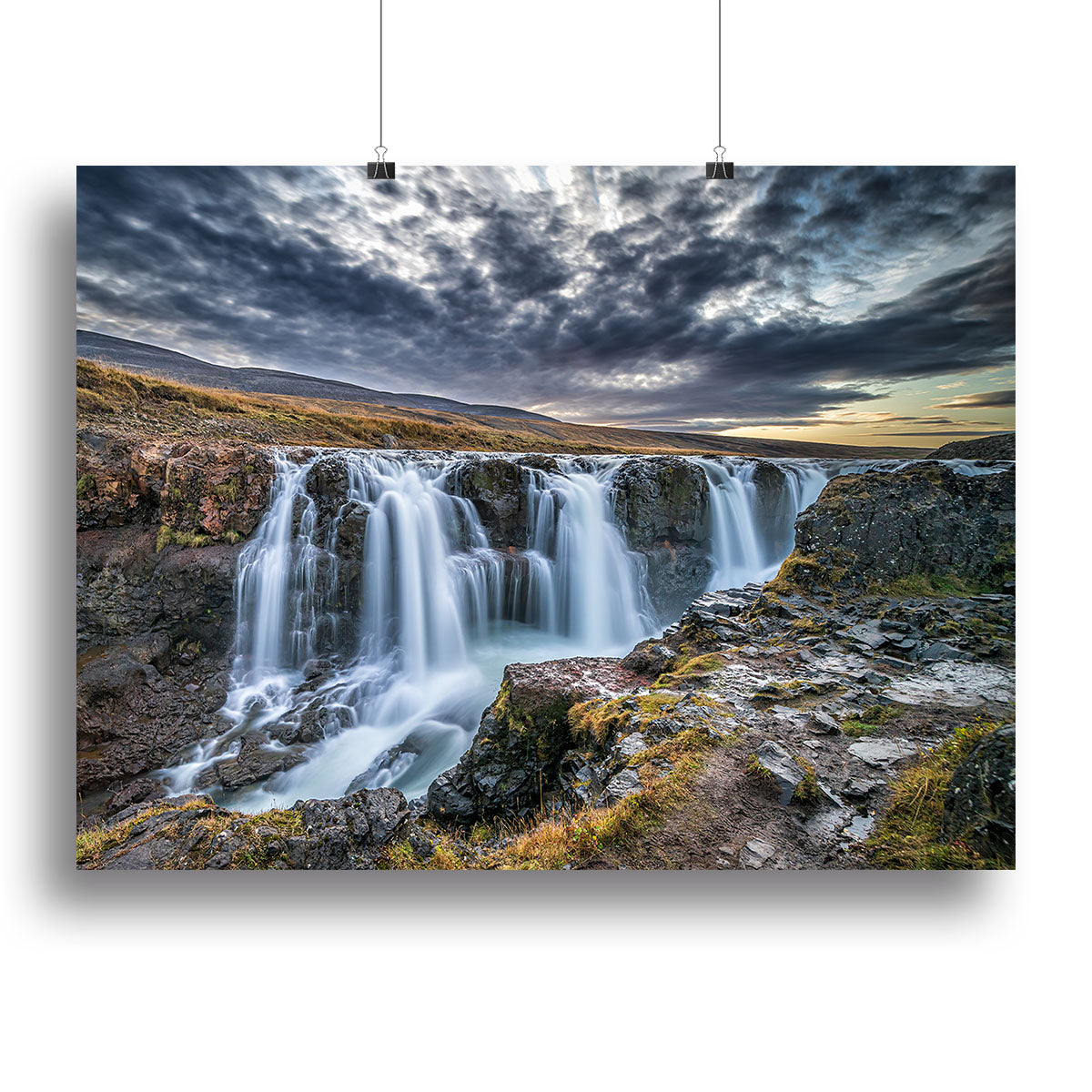 Unknown Falls In Iceland Canvas Print or Poster - Canvas Art Rocks - 2