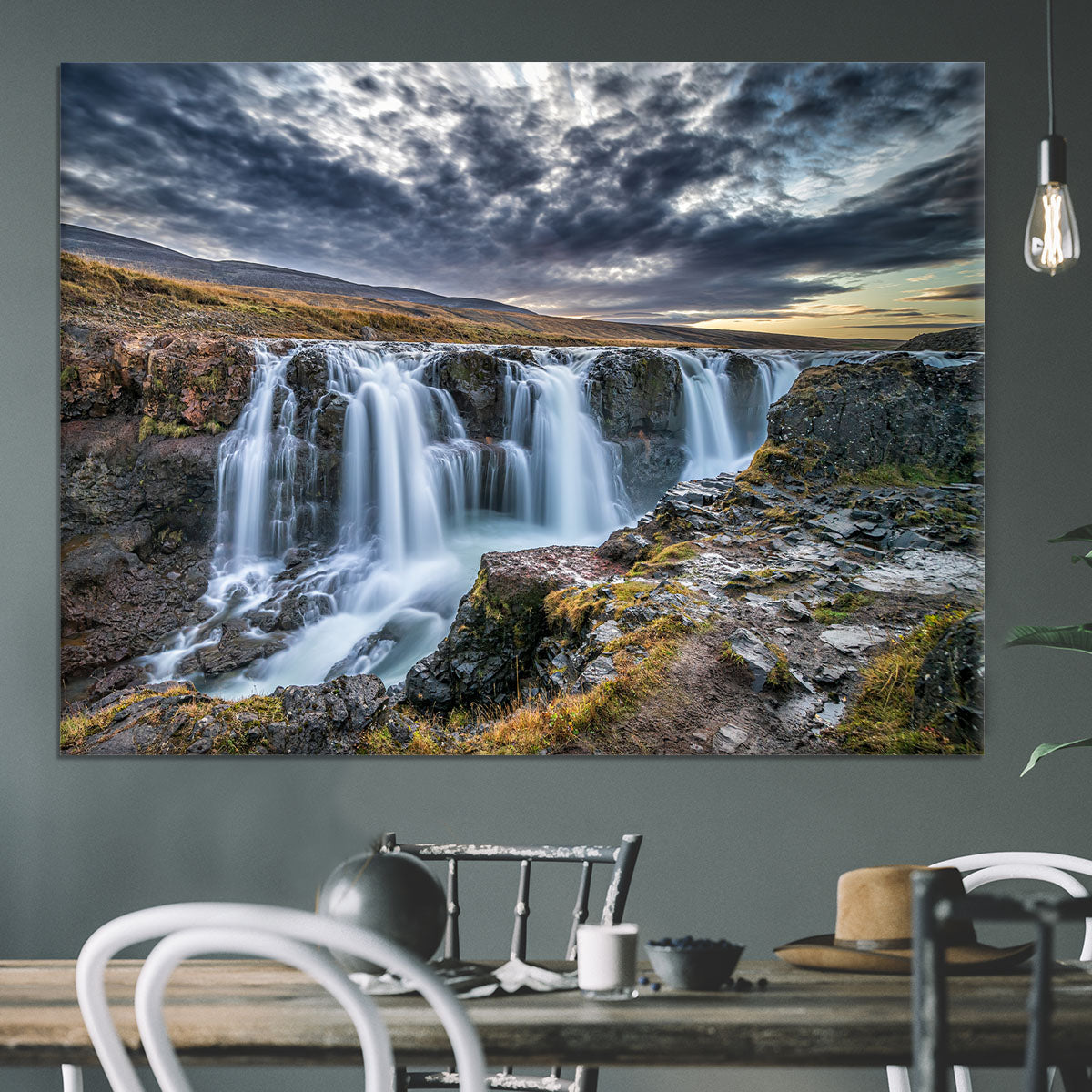 Unknown Falls In Iceland Canvas Print or Poster - Canvas Art Rocks - 3