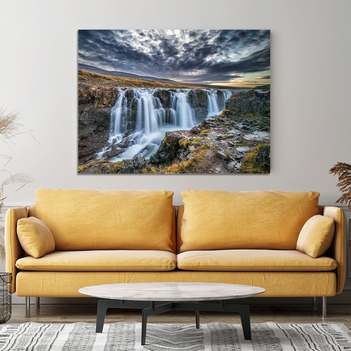 Unknown Falls In Iceland Canvas Print or Poster - Canvas Art Rocks - 4