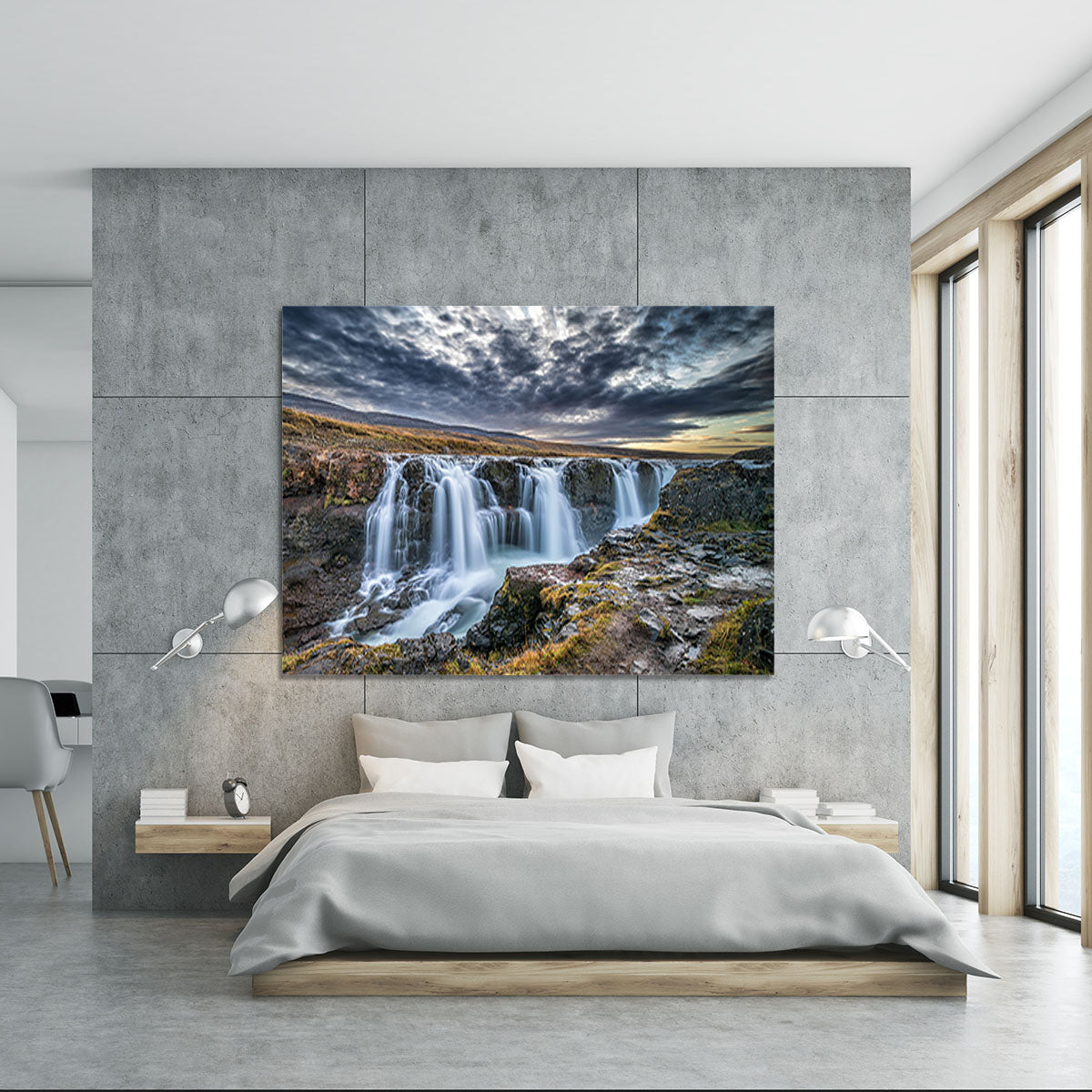 Unknown Falls In Iceland Canvas Print or Poster - Canvas Art Rocks - 5