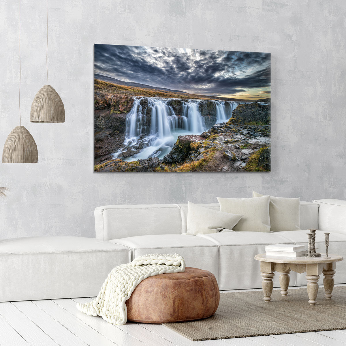 Unknown Falls In Iceland Canvas Print or Poster - Canvas Art Rocks - 6