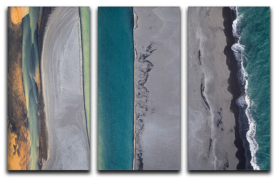 Icelandic Coastline 3 Split Panel Canvas Print - Canvas Art Rocks - 1