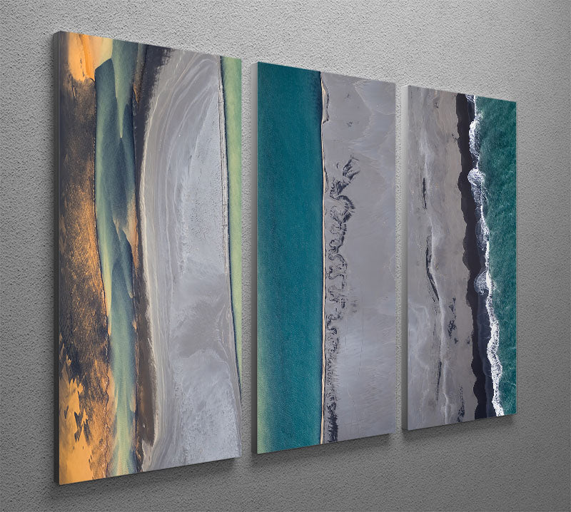 Icelandic Coastline 3 Split Panel Canvas Print - Canvas Art Rocks - 2
