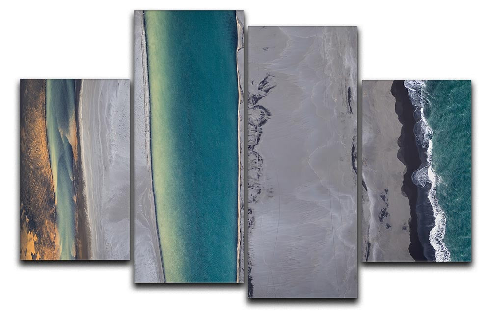 Icelandic Coastline 4 Split Panel Canvas - Canvas Art Rocks - 1