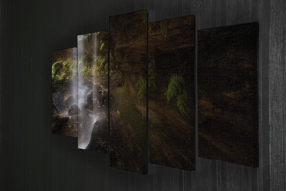 Hidden Waterfalls 2 5 Split Panel Canvas - Canvas Art Rocks - 2