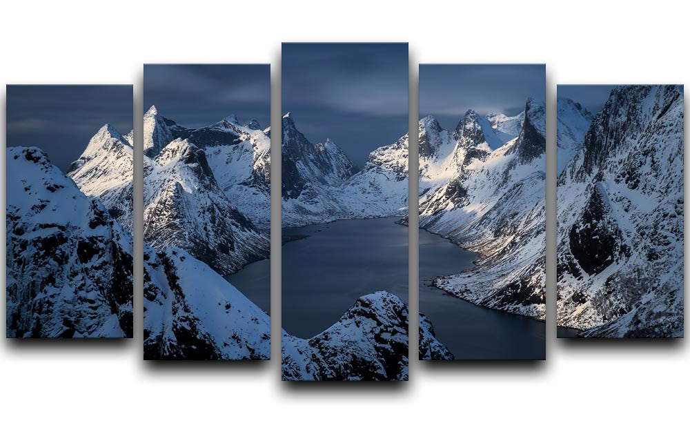 Kjerkfjorden 5 Split Panel Canvas - Canvas Art Rocks - 1