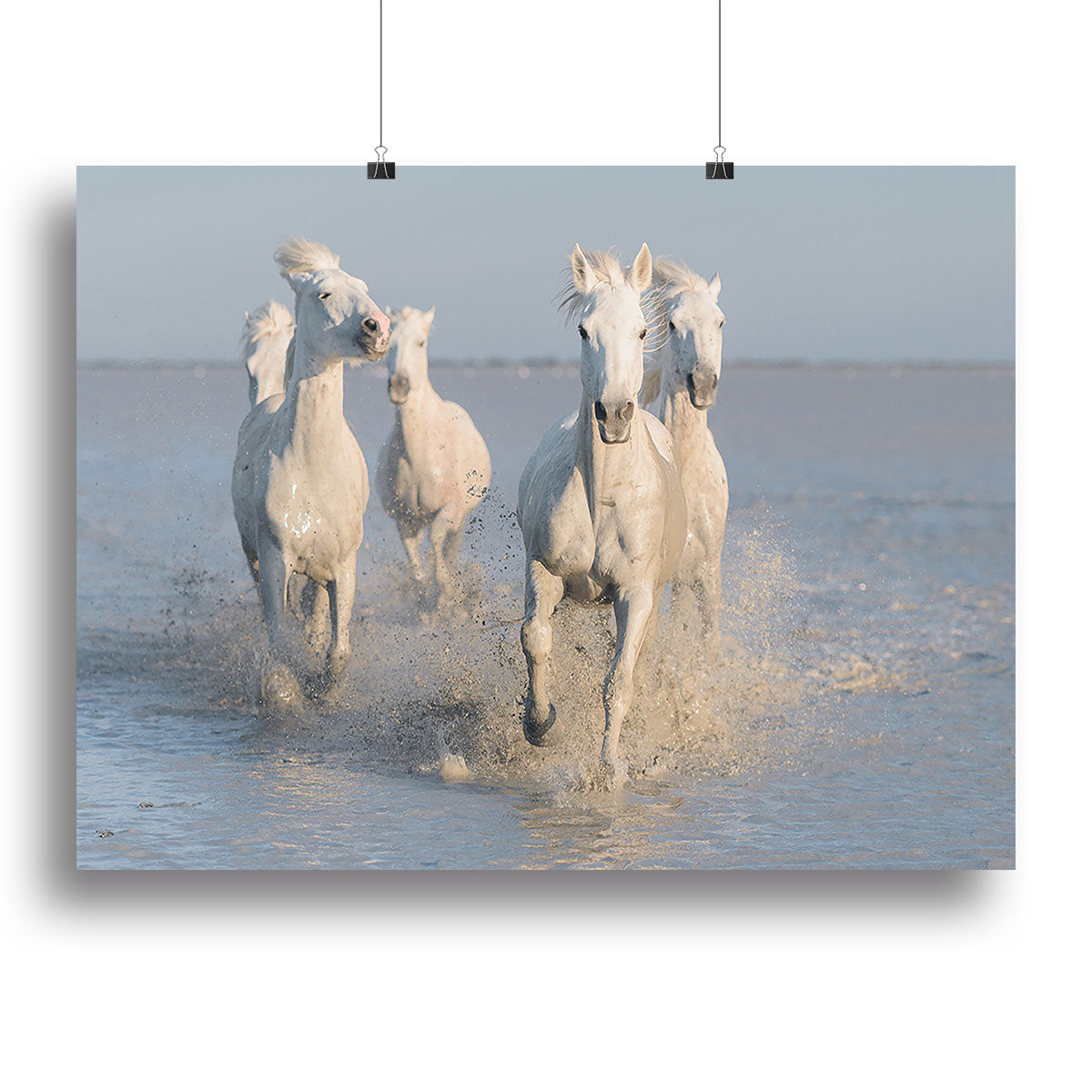 Running White Horses Canvas Print or Poster - Canvas Art Rocks - 2