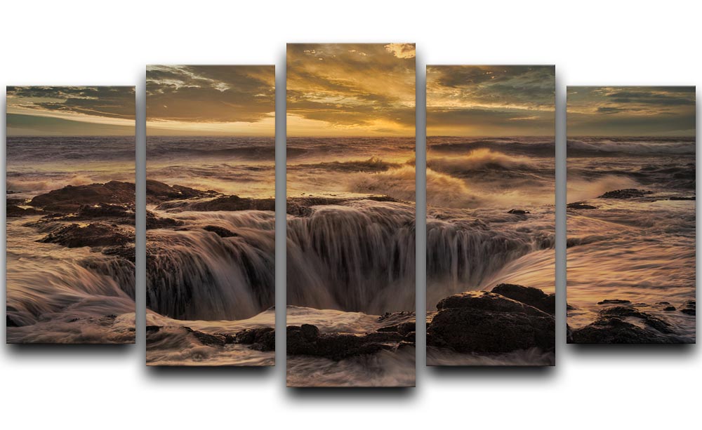 Thor's Well 5 Split Panel Canvas - Canvas Art Rocks - 1