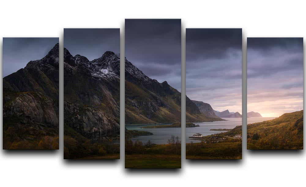 The Fjord 5 Split Panel Canvas - Canvas Art Rocks - 1