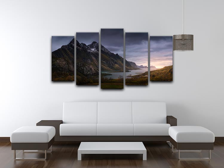 The Fjord 5 Split Panel Canvas - Canvas Art Rocks - 3