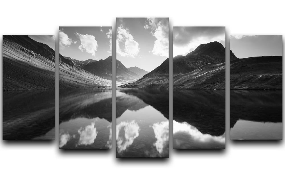 Mountain Reflection 5 Split Panel Canvas - Canvas Art Rocks - 1