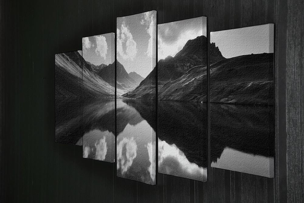 Mountain Reflection 5 Split Panel Canvas - Canvas Art Rocks - 2