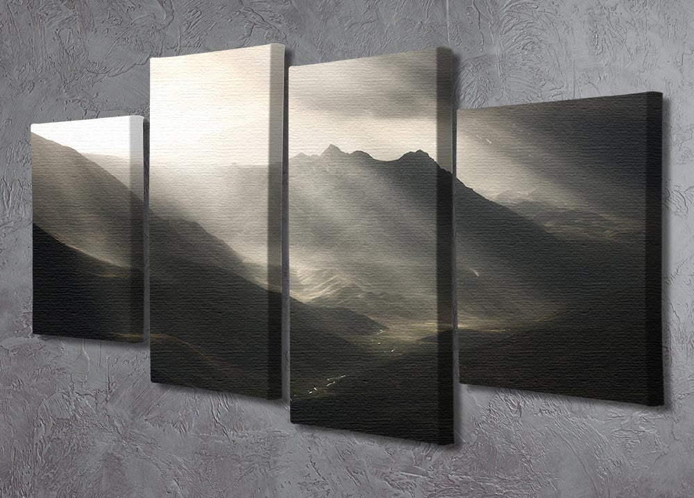 Sun Rays Mood 4 Split Panel Canvas - Canvas Art Rocks - 2