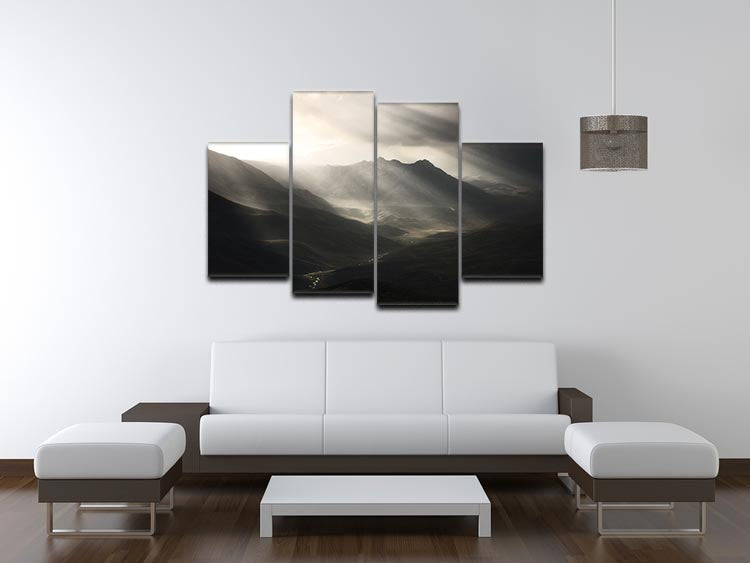 Sun Rays Mood 4 Split Panel Canvas - Canvas Art Rocks - 3