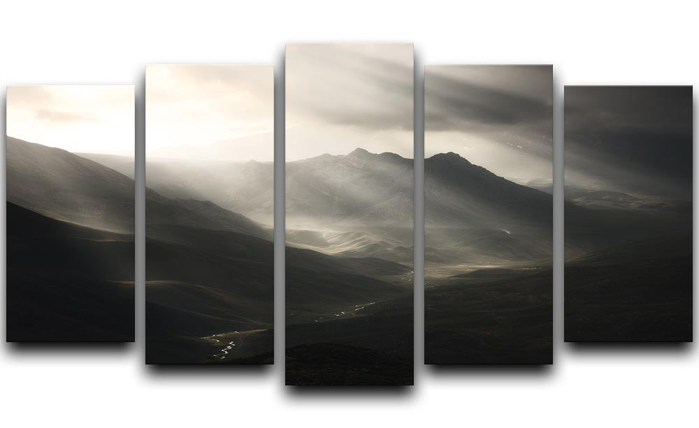 Sun Rays Mood 5 Split Panel Canvas - Canvas Art Rocks - 1