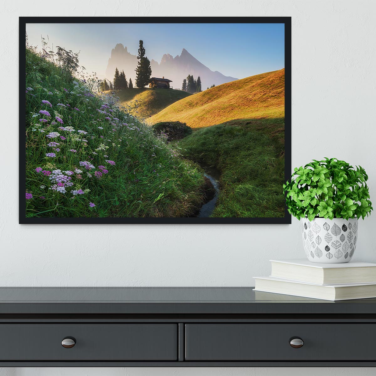 Flowery Morning Framed Print - Canvas Art Rocks - 2