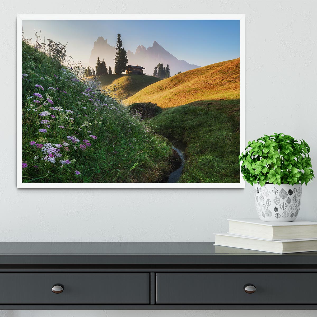 Flowery Morning Framed Print - Canvas Art Rocks -6