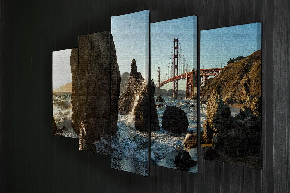 The Golden Gate Bridge 5 Split Panel Canvas - Canvas Art Rocks - 2