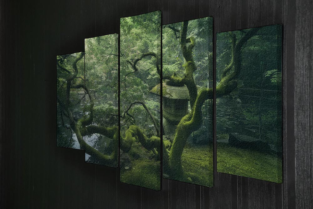 Japanese Tree 5 Split Panel Canvas - Canvas Art Rocks - 2