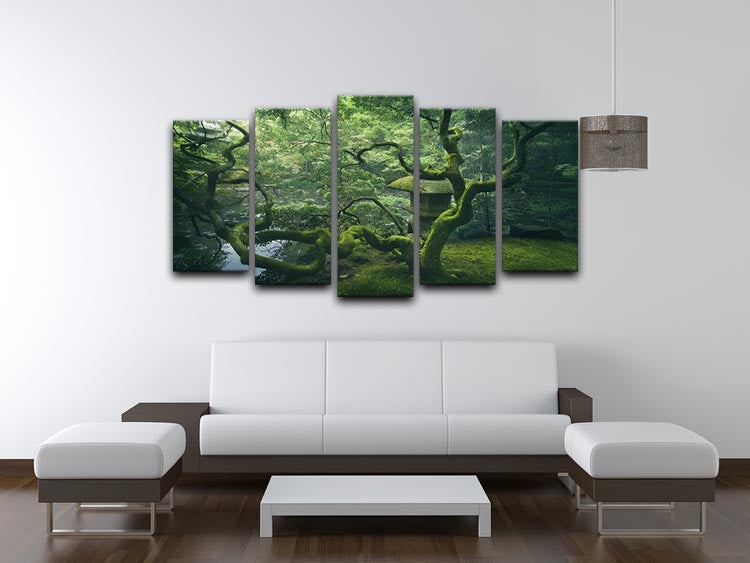 Japanese Tree 5 Split Panel Canvas - Canvas Art Rocks - 3
