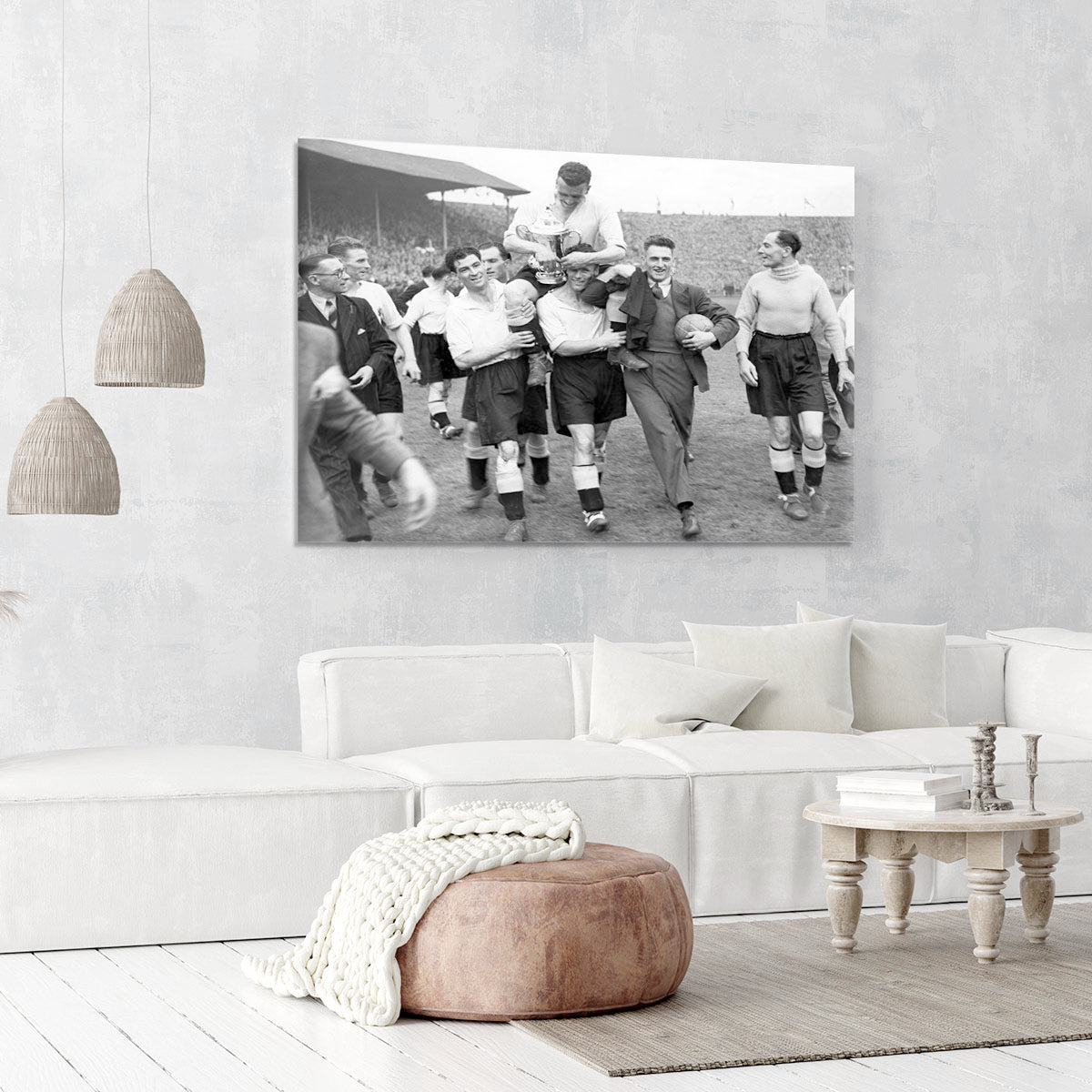 1946 FA Cup final at Wembley Charlton Athletic v Derby County Canvas Print or Poster - Canvas Art Rocks - 6